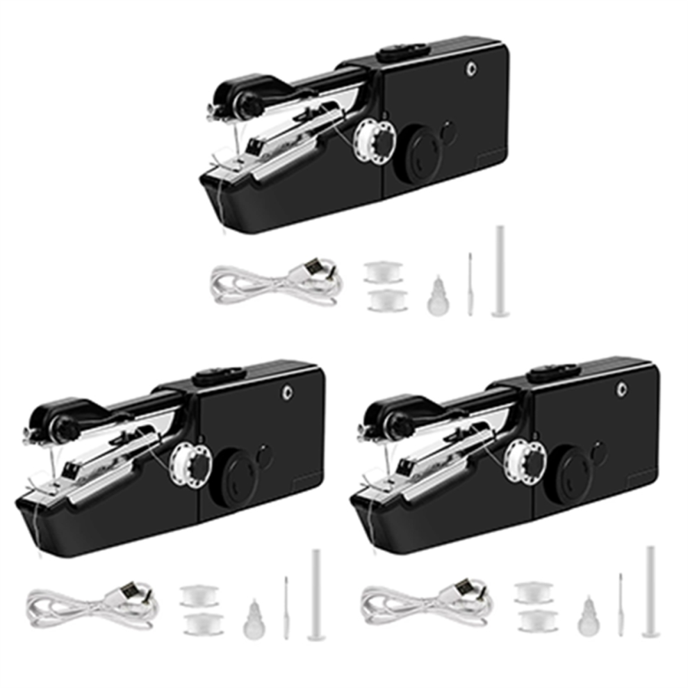 Sewing kit Saudism 3set USB Electric Handheld Sewing Machine Kit