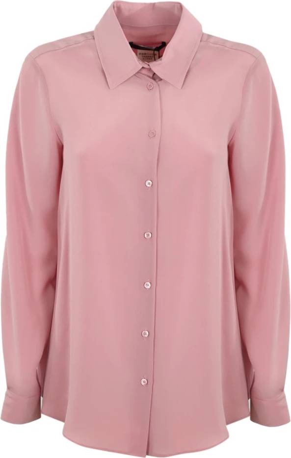 Max Mara Weekend Seidenbluse Crêpe Chine Rosa - Rosa