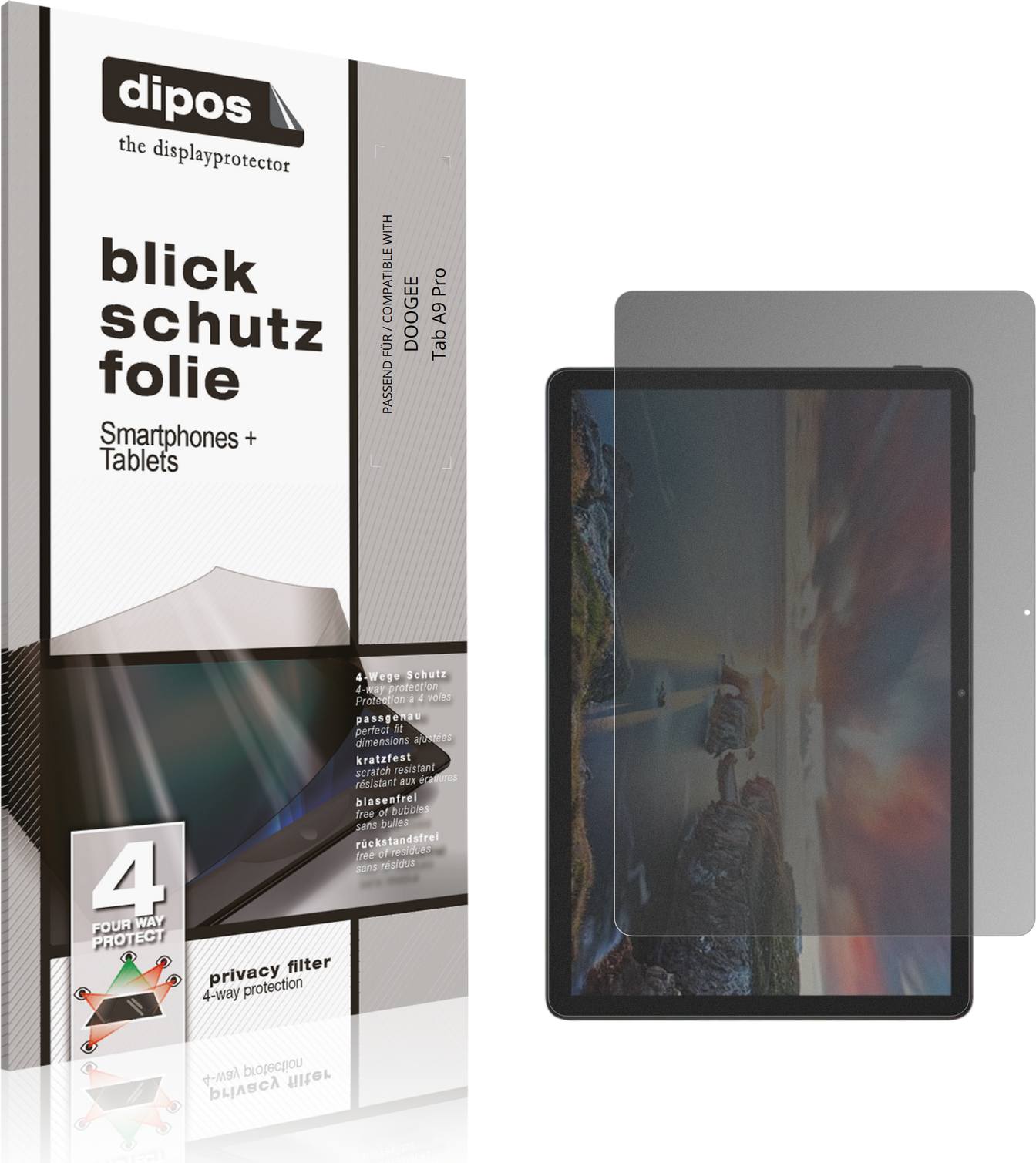Dipos Screen Protector For Doogee Tab A9 Pro Privacy Filter