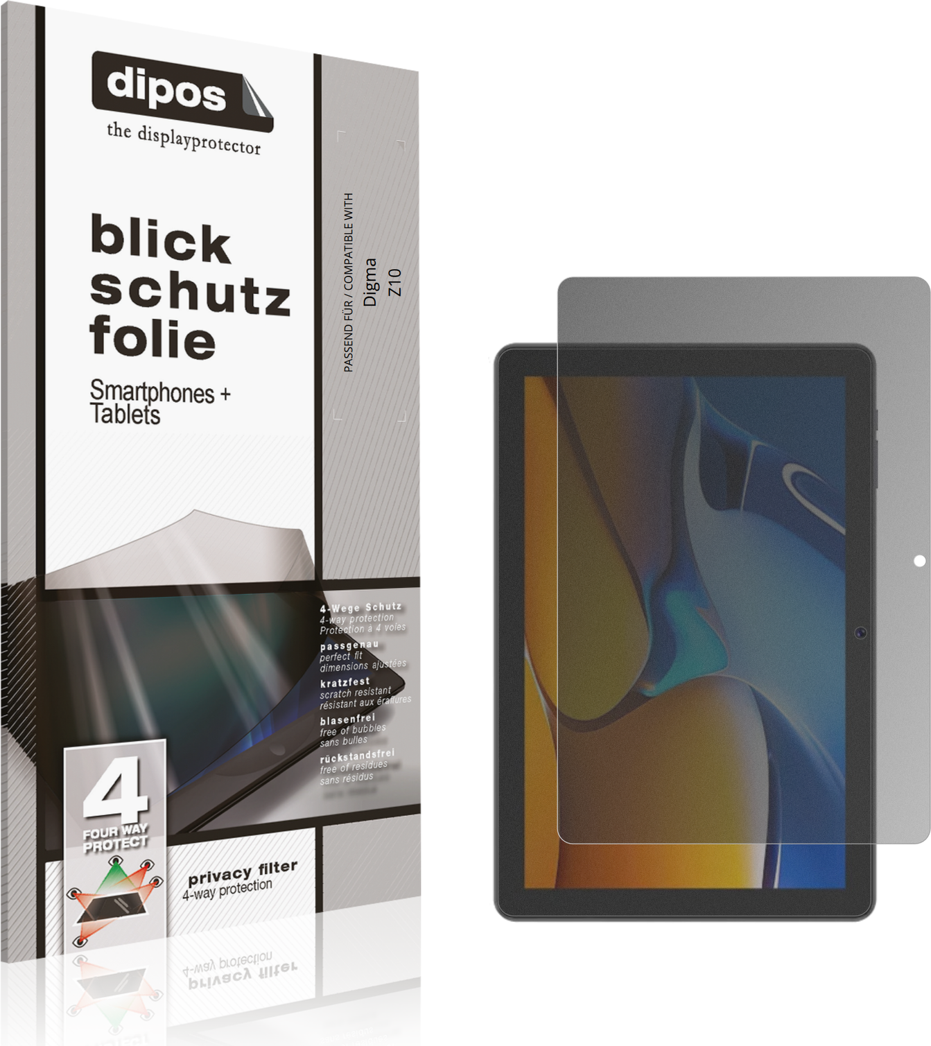 Dipos Screen Protector For Digma Z10 Privacy Filter