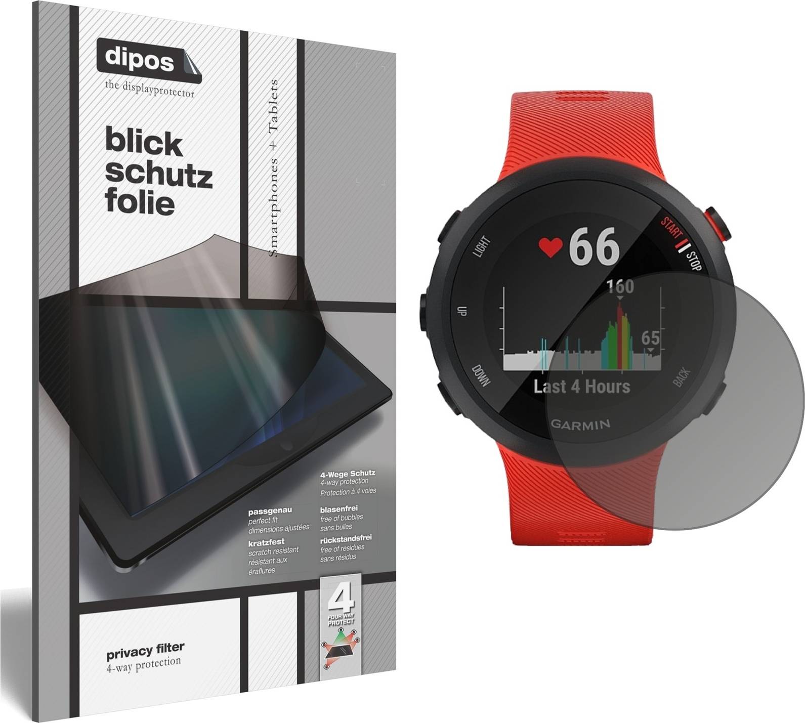 Dipos Screen Protector For Garmin Forerunner 45 Privacy Filter