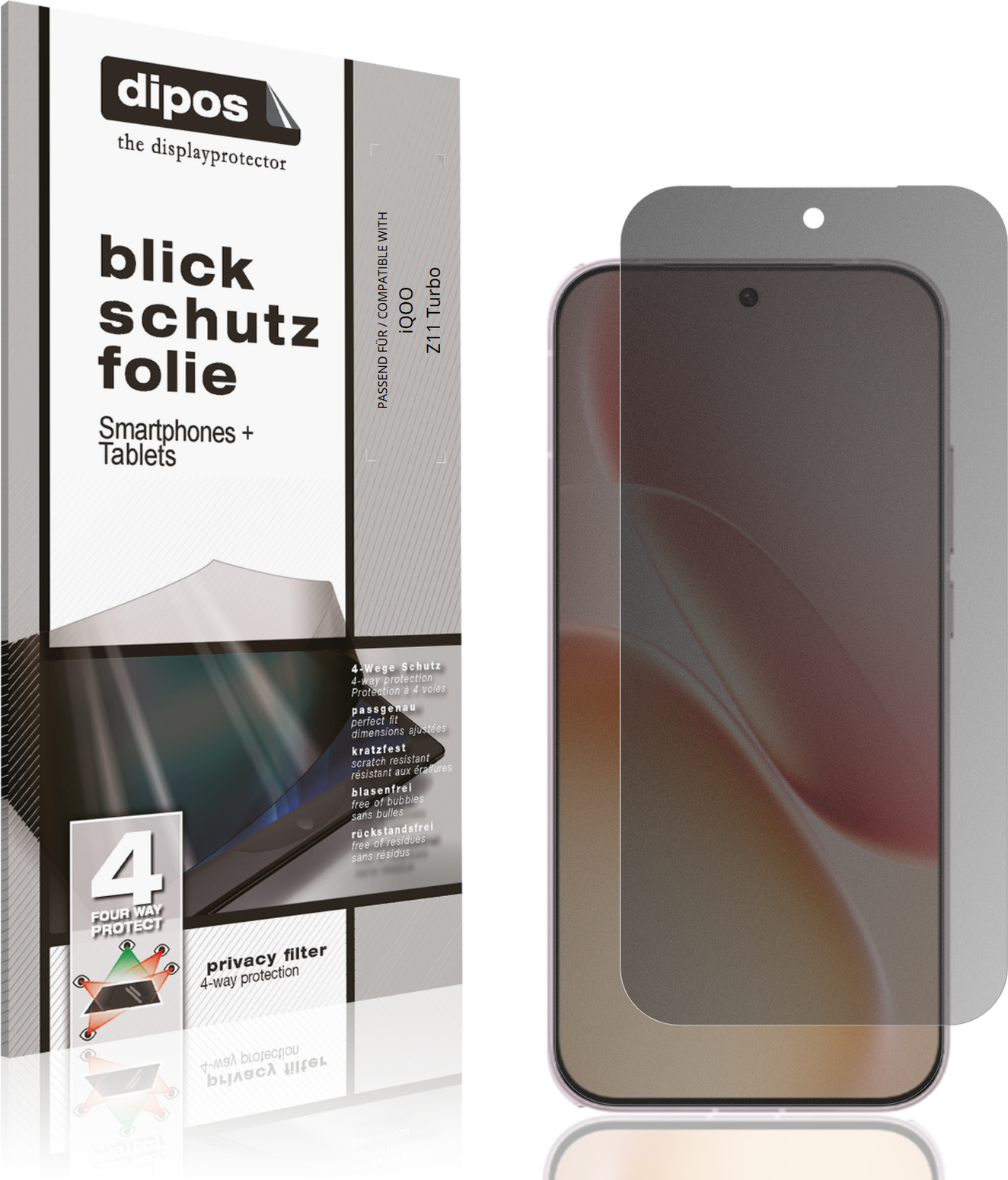 Dipos Screen Protector For Iqoo Z11 Turbo Privacy Filter