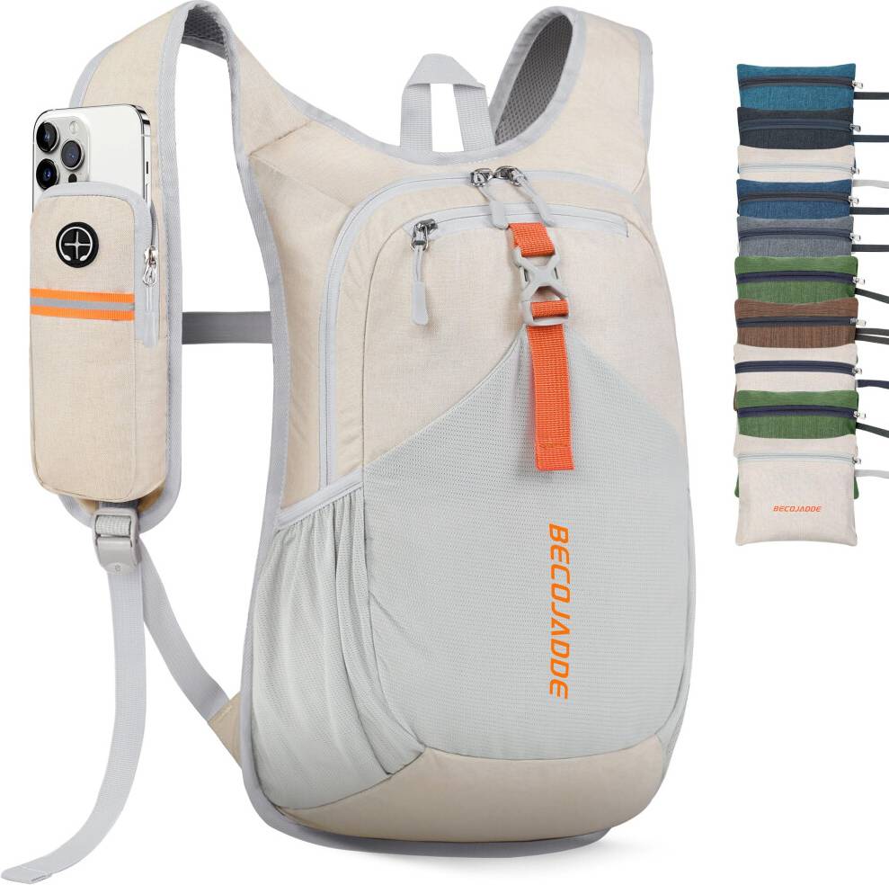 Beco Hiking Backpack Foldable Small Rucksack Lightweight Mini - Beige