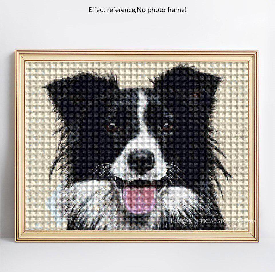 Fiyo Diamond Embroidery Dog Picture Rhinestone