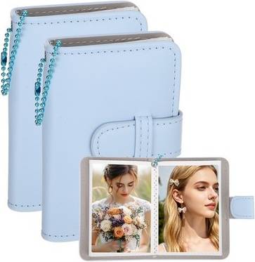 Uxcell 2pcs Small Photo Album With Keychain