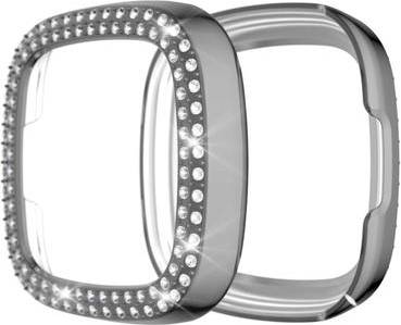 Fitbit Versa 3 Sense Dual-Row Rhinestone Frame Grey