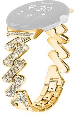 Google Pixel Watch Rhinestone Metal Strap Gold