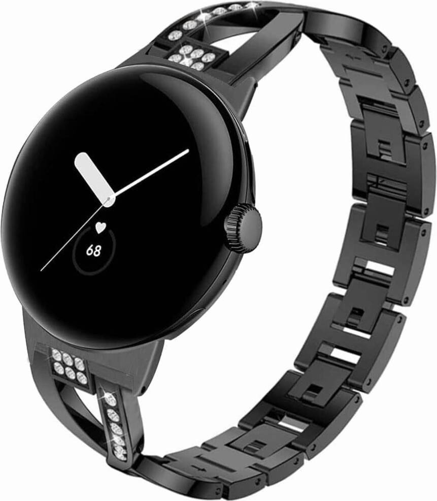 Google Pixel Watch Band Metal Rhinestone Strap 41mm