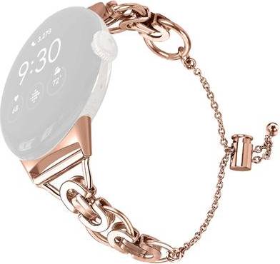 Google Pixel Watch Rhinestone Stainless Steel Strap Rose Gold