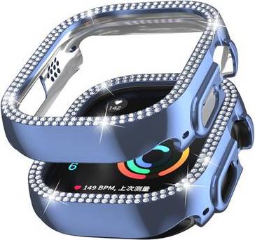 Apple Watch Ultra Dual-Row Rhinestone Cover Blue