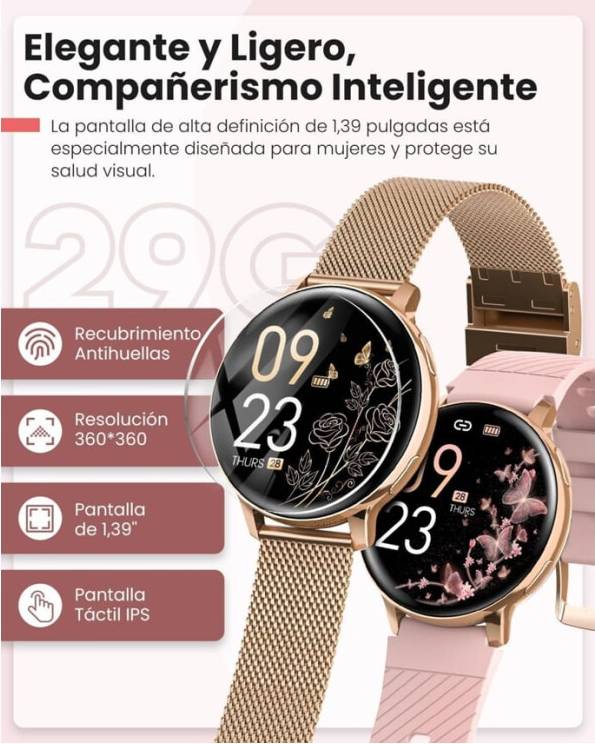 Veanxin Smartwatch With Call Function 39 Inch Screen