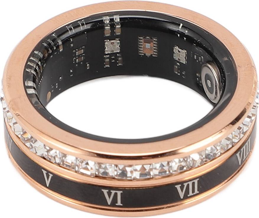 Rhinestone Smart Ring IP68 Water Resistant Step Counter