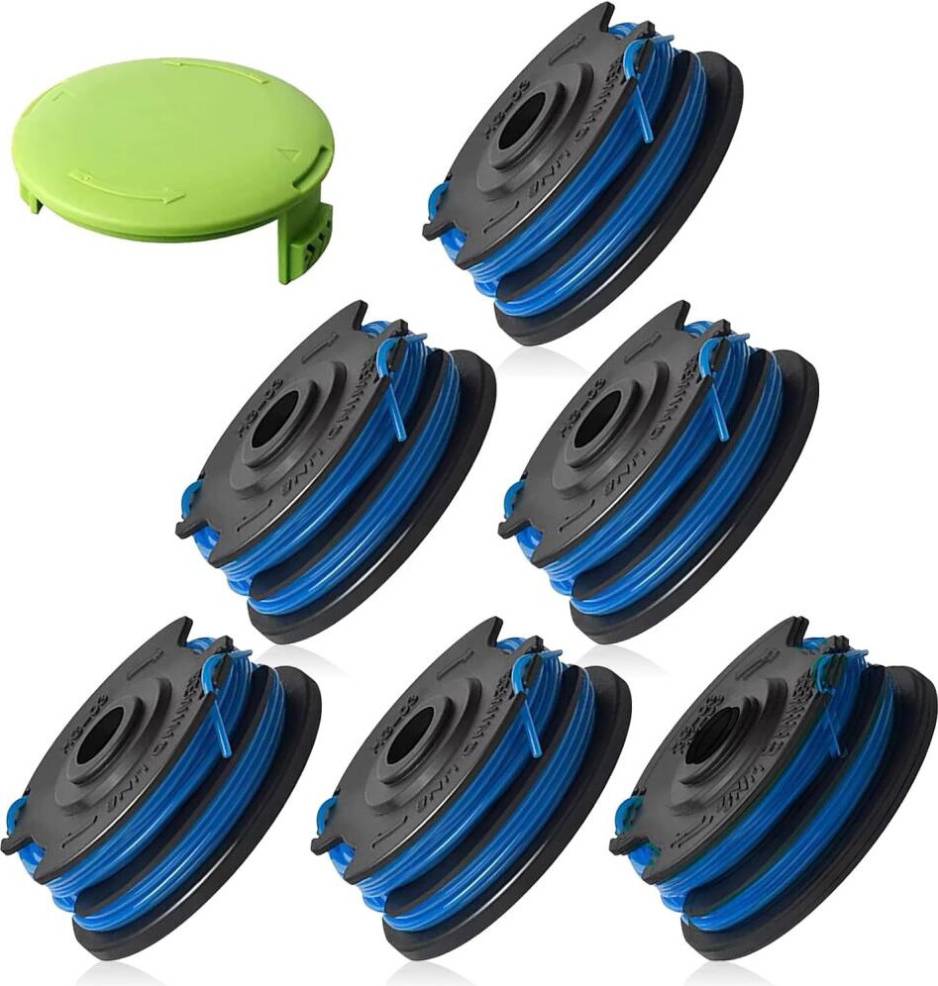 Lawn mower and strimmer set Nylon Rope Line Spool Spool Cap Set 6 Spools