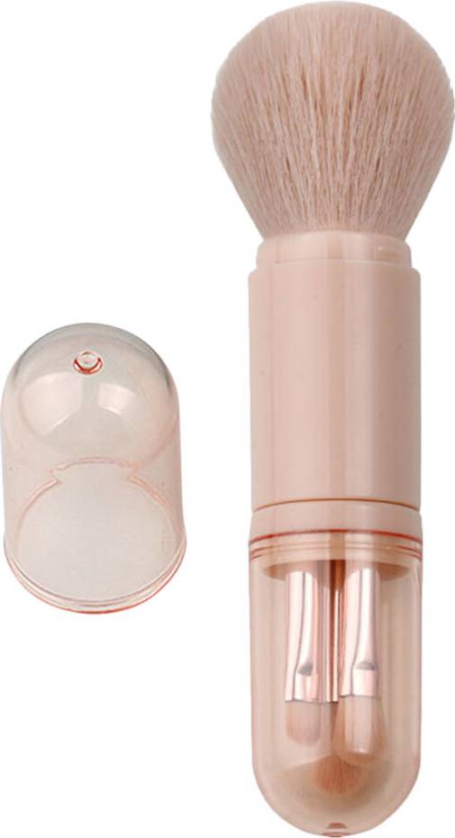 Retractable Makeup Brush Set Pink