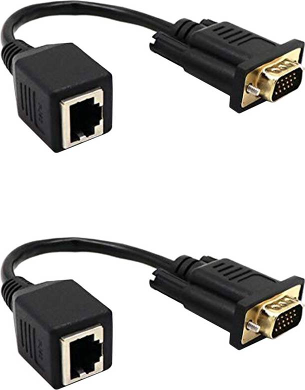 Spactz VGA to RJ45 Adapter Network Cable