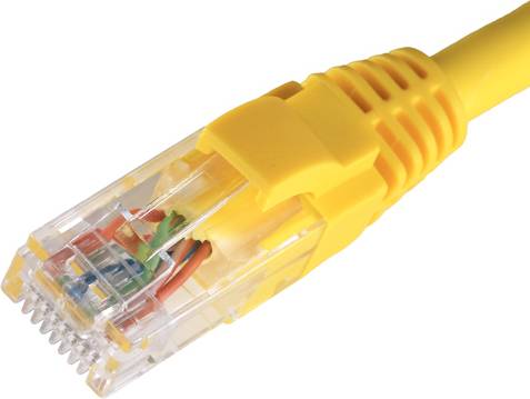 Cablenet Cat5e RJ45 Yellow Snagless Booted Patch