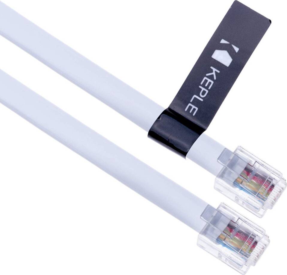Keple RJ12 to RJ12 Cable Flat Extension 0.5m
