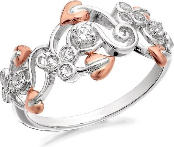 Clogau Silver And 9ct Rose Gold Tree Origin Ring - R4802