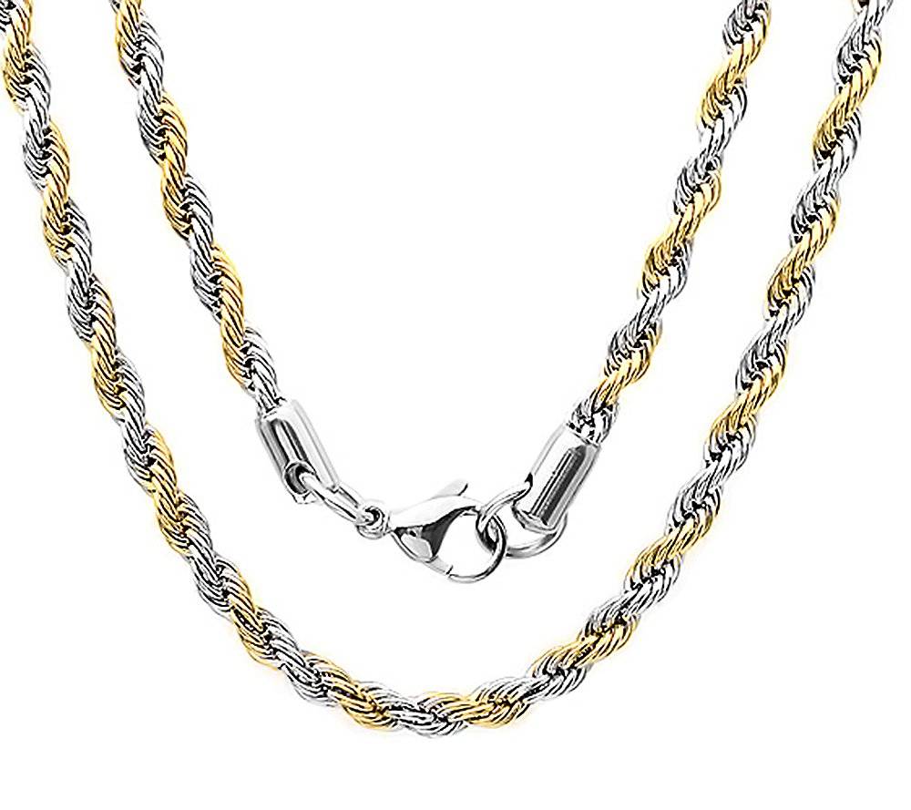 Steel By Design Two-Tone Rope Chain Necklace