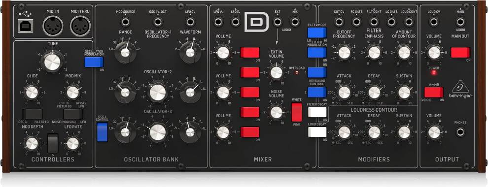 Eurorack Behringer Model D Authentic Analog Synthesizer