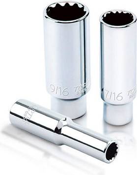 Toptul 3/8 Inch 12Pt Deep Standard Socket Square Drive Head Socket Bit