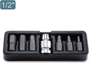 Toptul 7Pc 1/2In Drive Hex Bit Socket Set Socket Bit