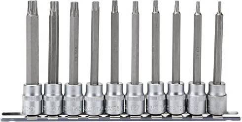 Draper TX-Star 3/8 Inch Square Drive 100 mm Socket Bit 10 Piece Set Socket Bit