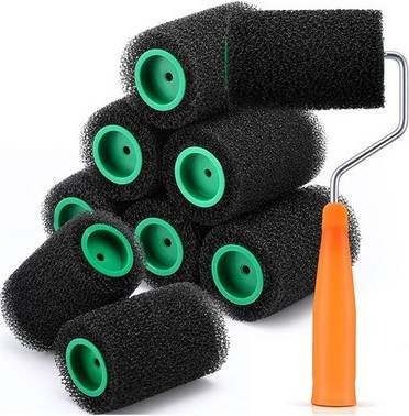 Sodial 9 Pcs Textured Paint Roller Kit 4 Inch