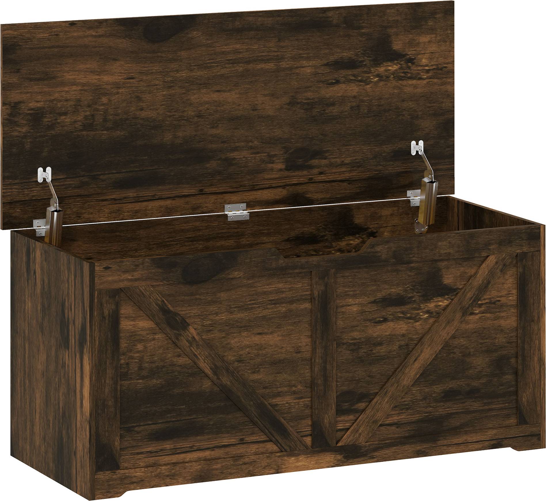 Homcom Home Storage Box 127L with Safety Hinges Storage Box