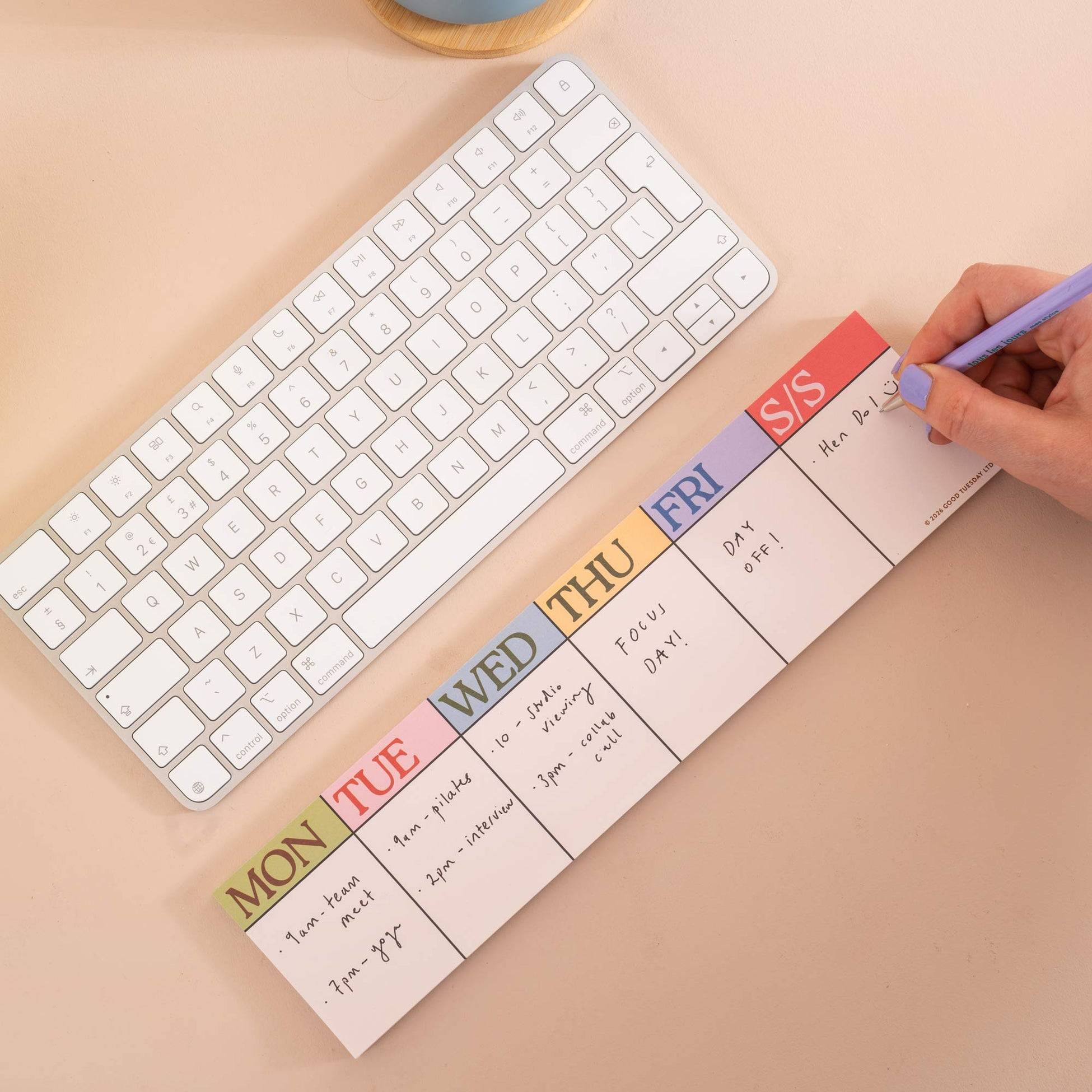 Weekly planner Keyboard Weekly Planner Pad