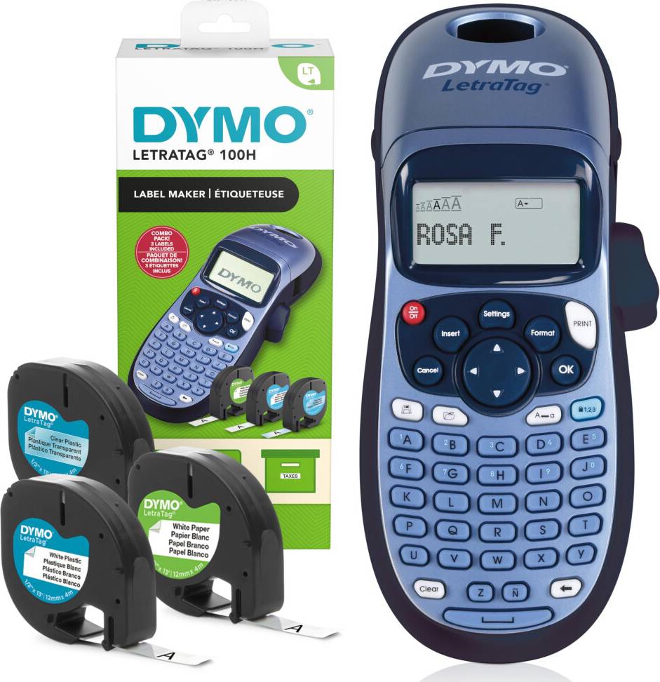 Dymo letratag lt 100h DYMO LetraTag LT-100H Handheld Label Maker Starter Kit