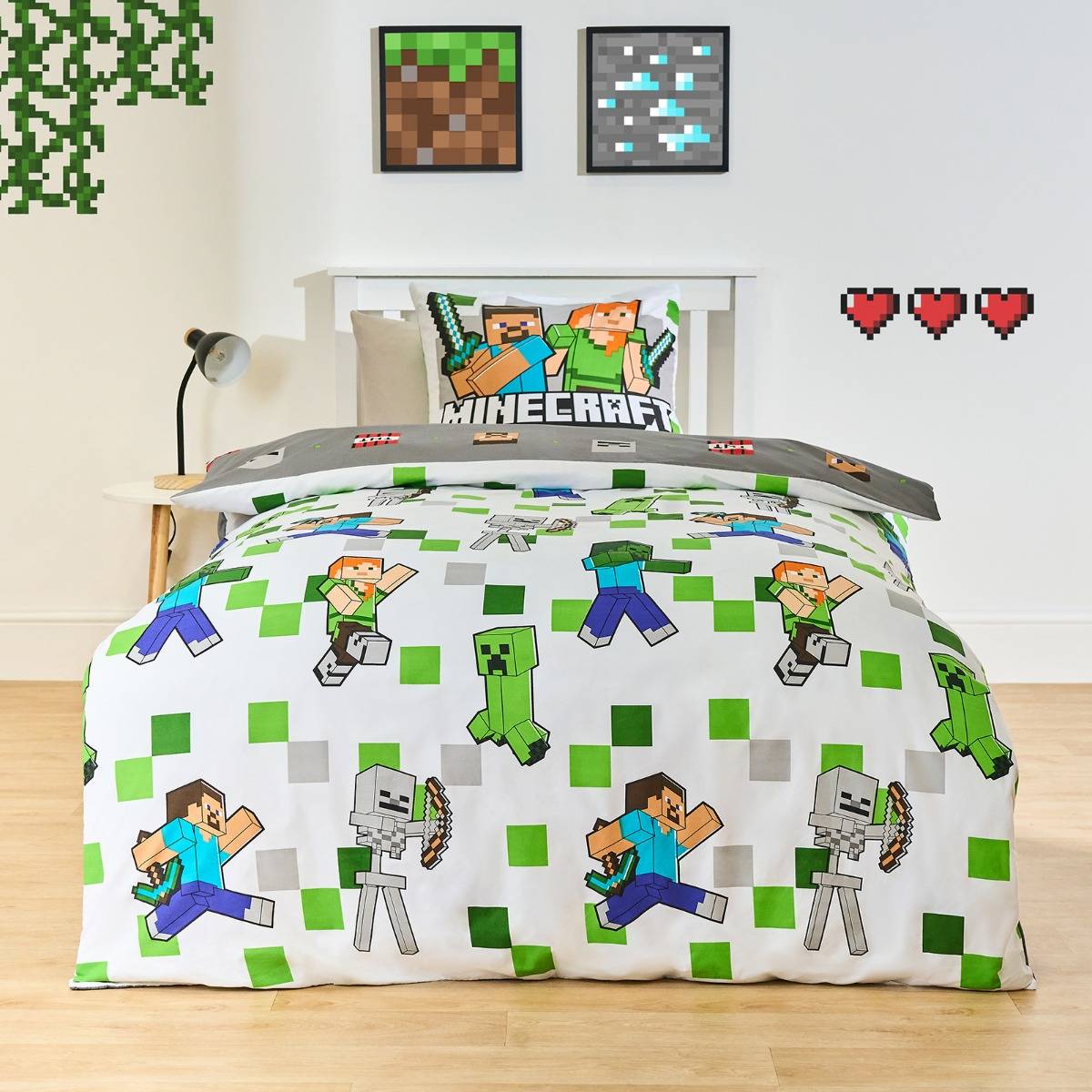 OHS Minecraft Reversible Bedding Pillowcase Set