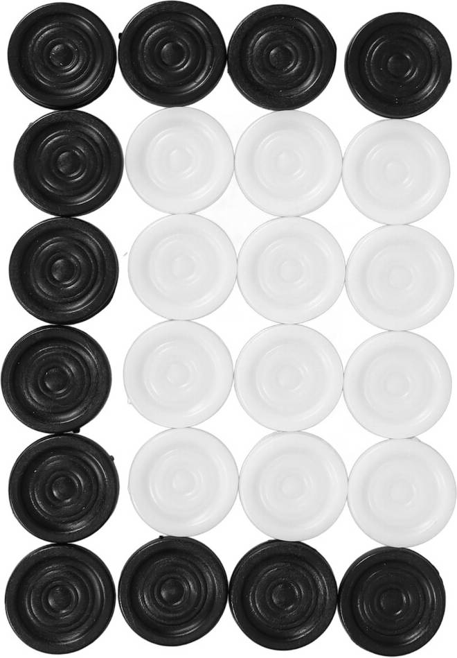 Plastic Checker Pieces Assorted Colors 24 Pcs