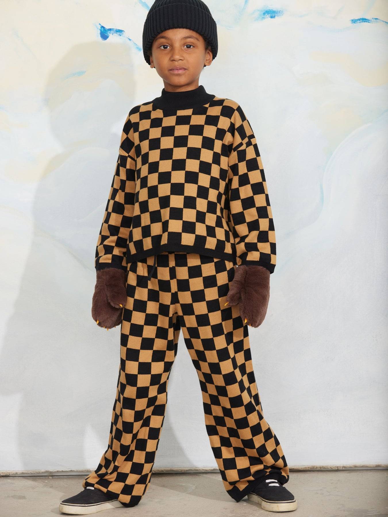 Mini Rodini Chess Check Knitted Sweater
