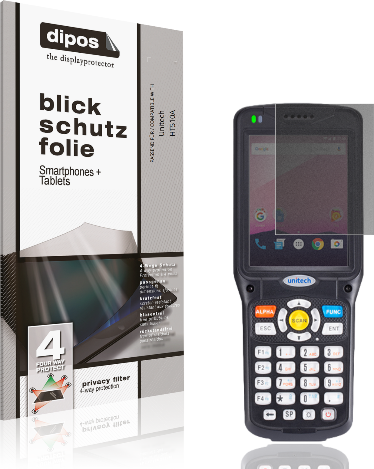 Dipos Screen Protector For Unitech HT510A Privacy Filter