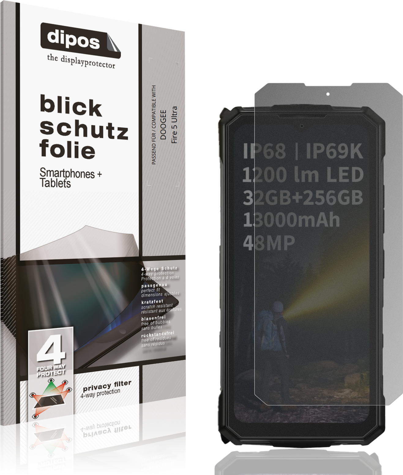 Dipos Screen Protector For Doogee Fire 5 Ultra