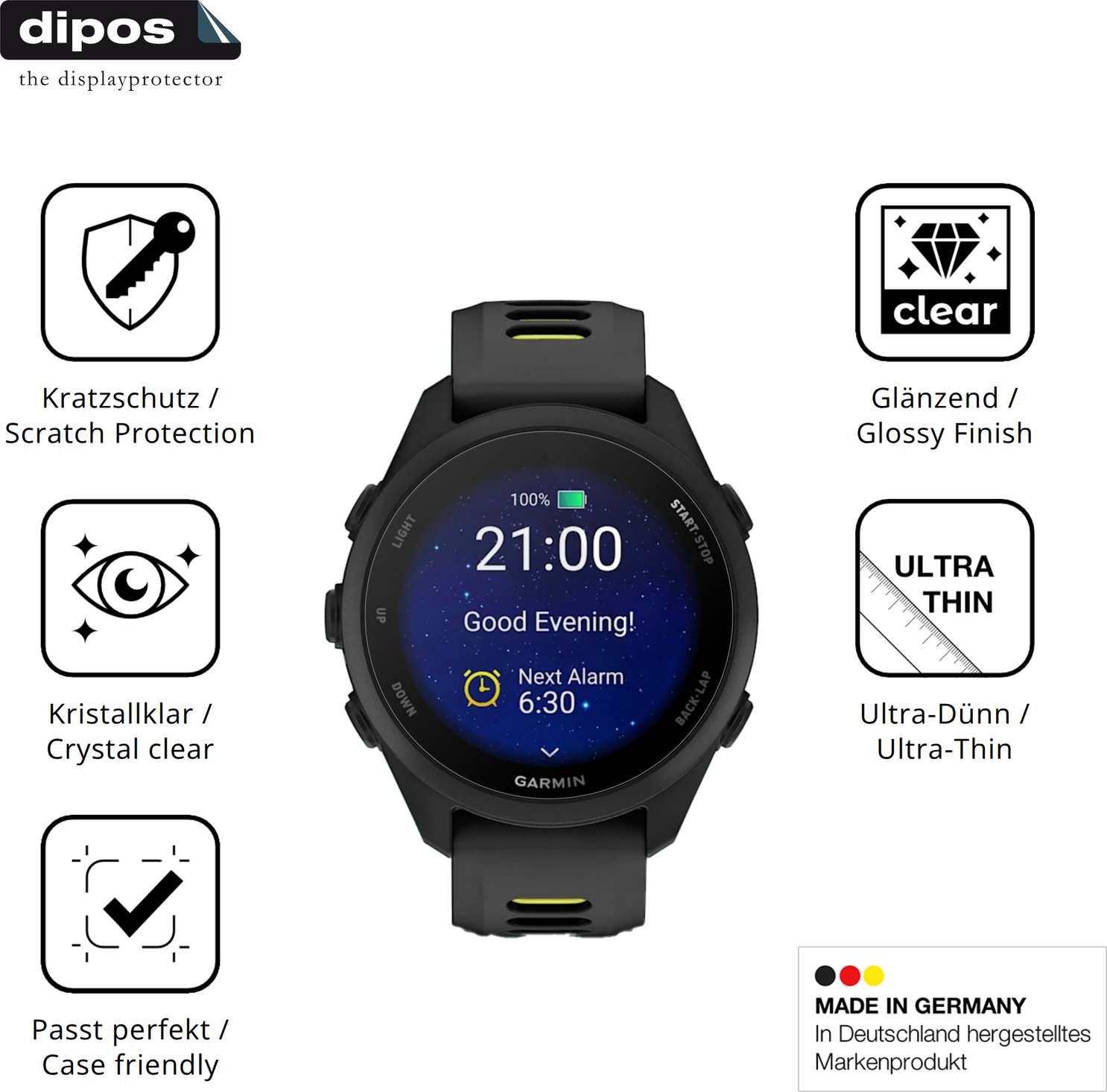 Dipos Screen Protector For Garmin Forerunner 170