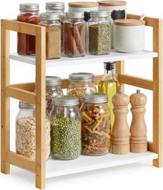 Songmics 2-Tier Bamboo Countertop Spice Rack