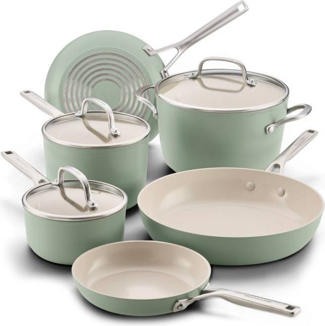 KitchenAid 9-Piece Hard-Anodized Ceramic Induction Cookware Set Cookware Set