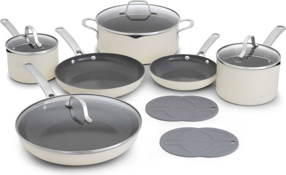 Ceramic cookware Calphalon Ceramic Cookware Set 12Pc Flour Cookware Set