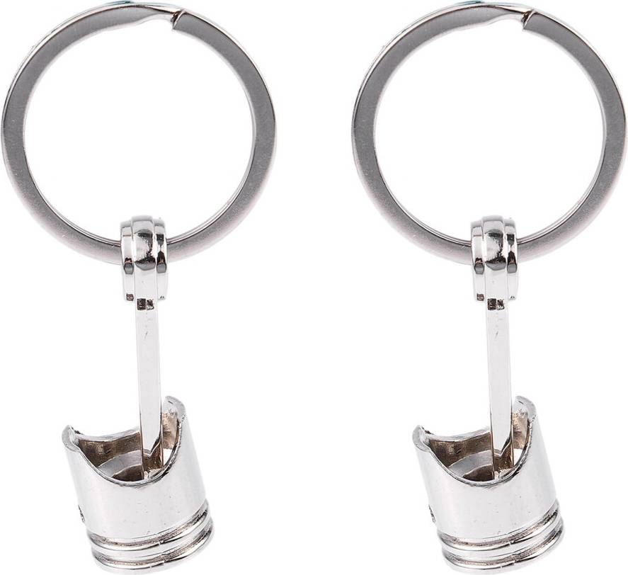 Car key holder Torribaly Trendy Car Engine Piston Keyring Chain Keychain - Silver