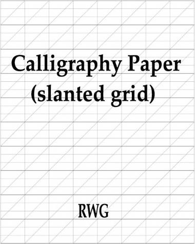 Calligraphy Paper Slanted Grid