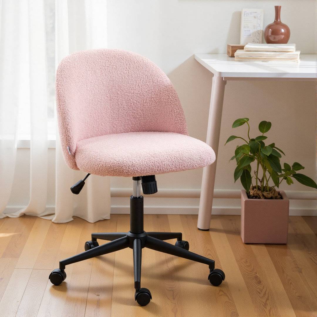 Computer Desk Chair Teddy Fleece Wheels