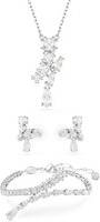 Swarovski Matrix Rhodium Plated Mixed Cuts Gift Set - Silver