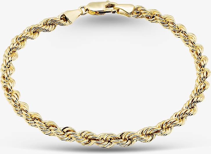 T.H.Baker Rope Chain Bracelet Yellow Gold 7.5 Inch