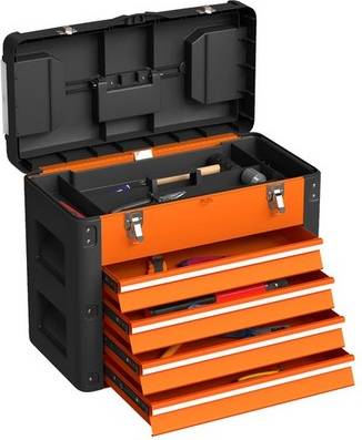 Tool box with drawers Homcom 4 Drawers Large Tool Box With Handle