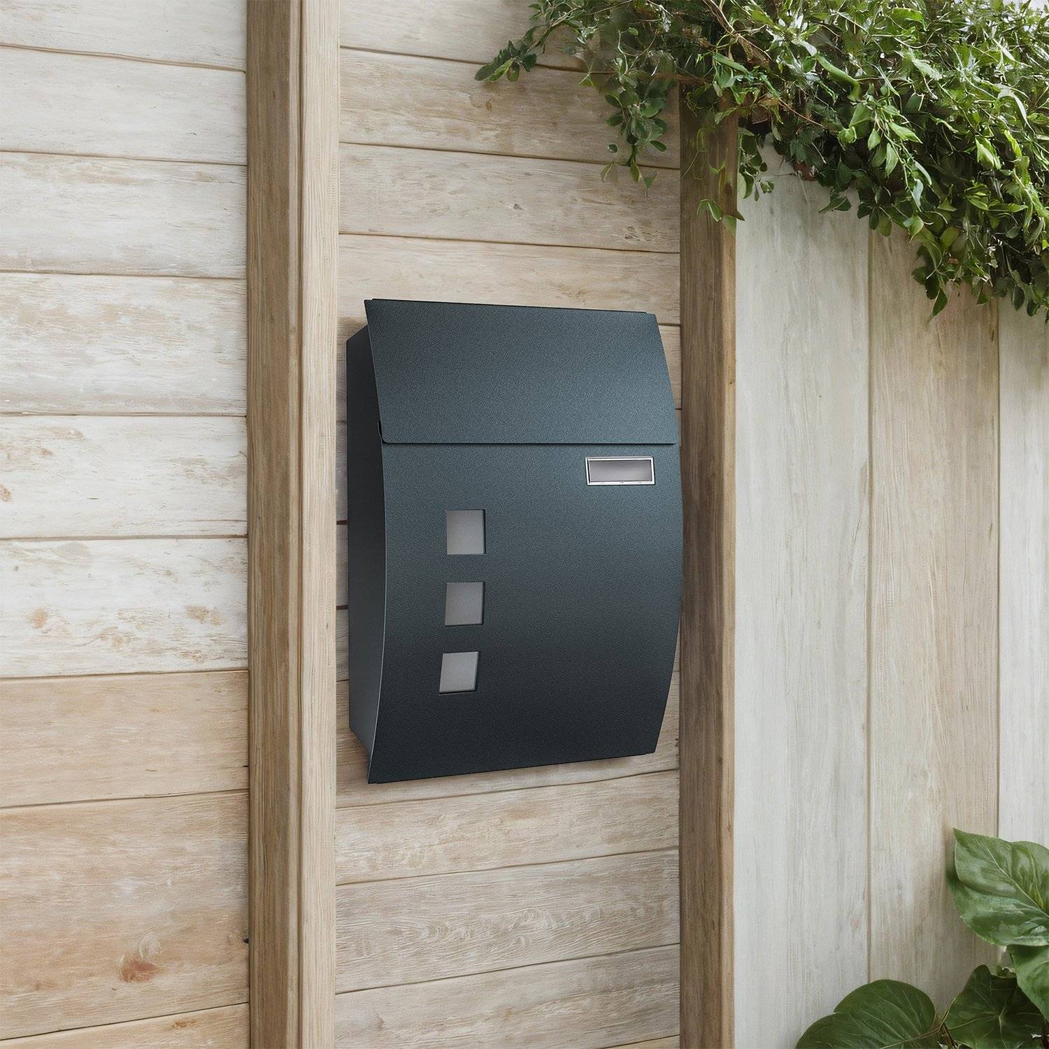 Mailbox Letter Box with Viewing Windows Nameplate