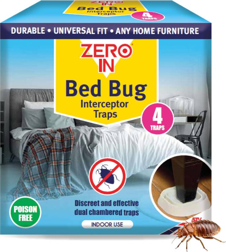 Zero In Bed Bug Interceptor Traps 4 Pack 4pcs