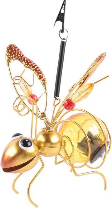 Tlily Solar Iron Insect Statue with LED Fairy Light