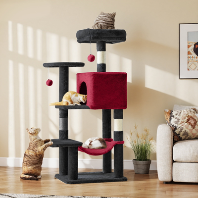 Cat tree scratching post howcool Multi-Level Cat Tree Tower Sisal Scratching Post